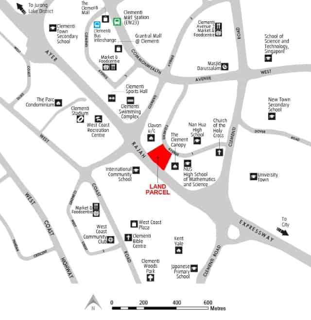 Ura And Hdb Release Sale Sites At Clementi Avenue 1, Jalan Tembusu And Senja Close 3 Location Plan For Land Parcel At Clementi Avenue 1