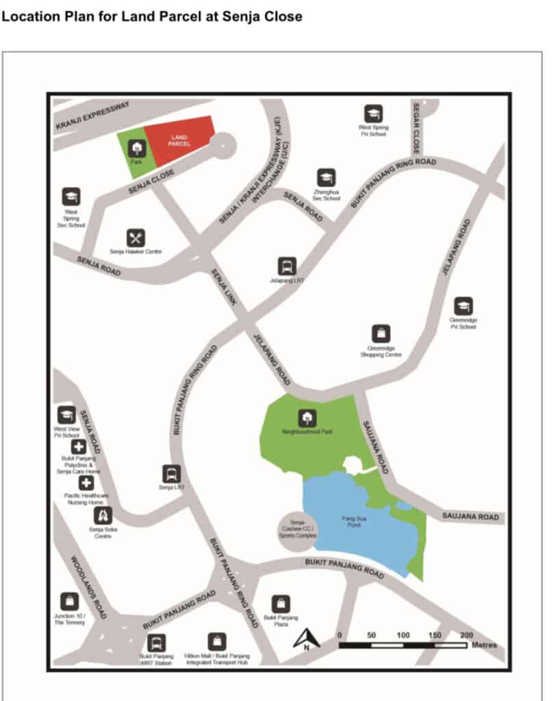 Ura And Hdb Release Sale Sites At Clementi Avenue 1, Jalan Tembusu And Senja Close 5 Location Plan For Land Parcel At Senja Close