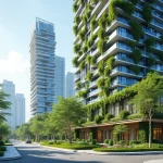 Singapore Commercial Towers And Suburban Residential Housing Representing Nus 2Q2026 Property Sentiment Survey