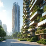Contemporary Singapore High-Rise Public Housing Towers With Landscaped Sky Terraces Reflecting Plus And Prime Bto Models
