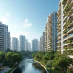Modern High-Rise Public Housing Towers At Bedok Beacon With Landscaped Sky Terraces And Clear Blue Skies Representing Premium Mature Estate Hdb Resale Records