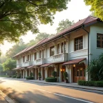 Serene Leafy Two-Storey Strata Shophouse Row Along Binjai Park Bukit Timah Singapore Illustrating Rare 999-Year Commercial Property Investment