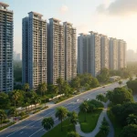 Modern Residential Condominium Towers And Skyline In Singapore Representing Government Land Sales Parcels And Residential Development Cost Floors