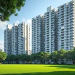 Singapore Public Housing Hdb Apartment Blocks And Green Communal Lawn Illustrating Resale Market Affordability Shift