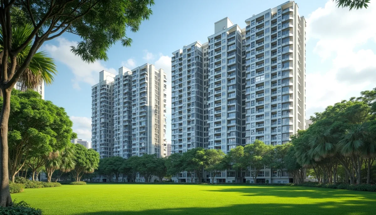 The Vanishing Sub-$500K 4-Room Hdb Flat: Why Affordable Resale Options Dropped From 67% To Just 7% In 5 Years 1 Singapore Public Housing Hdb Apartment Blocks And Green Communal Lawn Illustrating Resale Market Affordability Shift