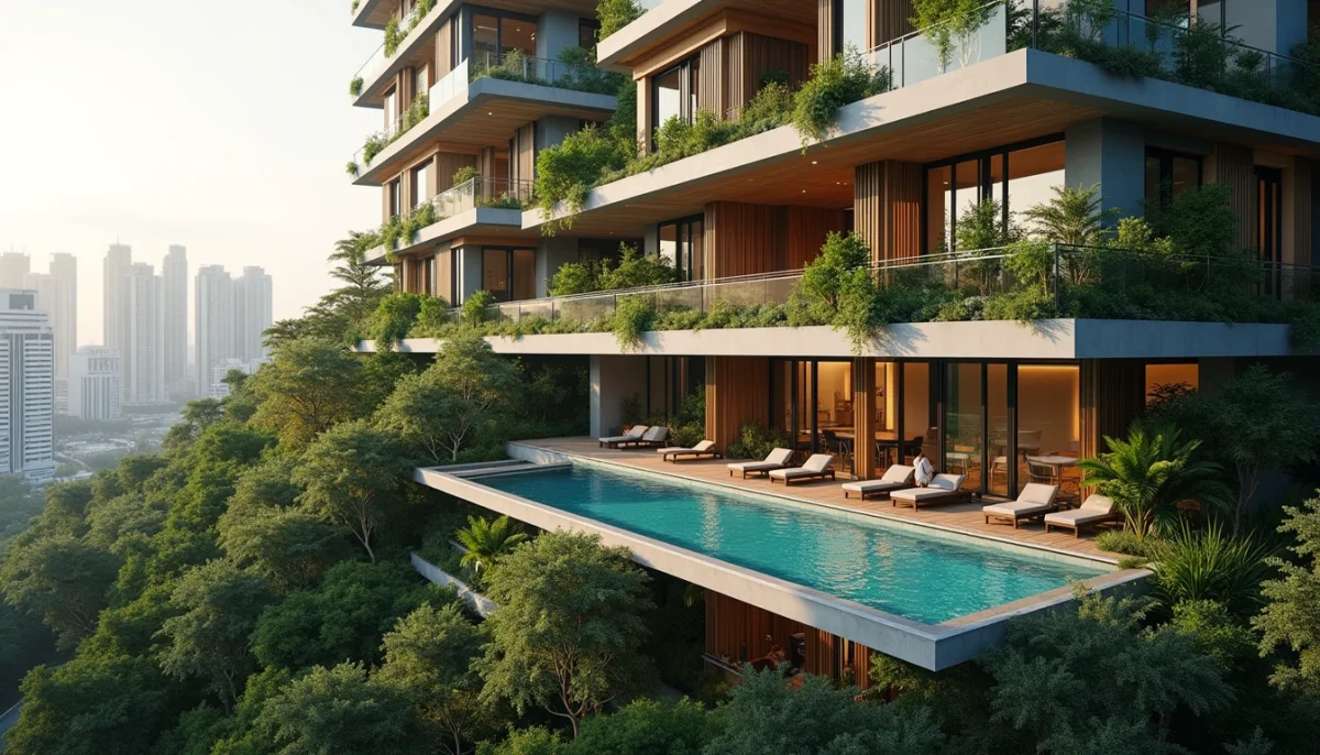 Architectural Concept Of The Serra Residences 28-Storey Luxury Freehold Tower And Elevated Swimming Pool Deck In Novena