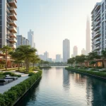 Artist Concept Of Modern Luxury Riverfront Condominium Towers And Lifestyle Retail Promenade Along Singapore River In River Valley