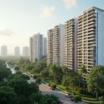 Modern Singapore Residential Neighborhood Featuring Private Condominiums And High-Rise Apartments