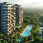 Modern Condominium Towers Surrounded By Lush 88 Percent Tropical Greenery And Nature Reserve Pools At Thomson Reserve In Upper Thomson Singapore